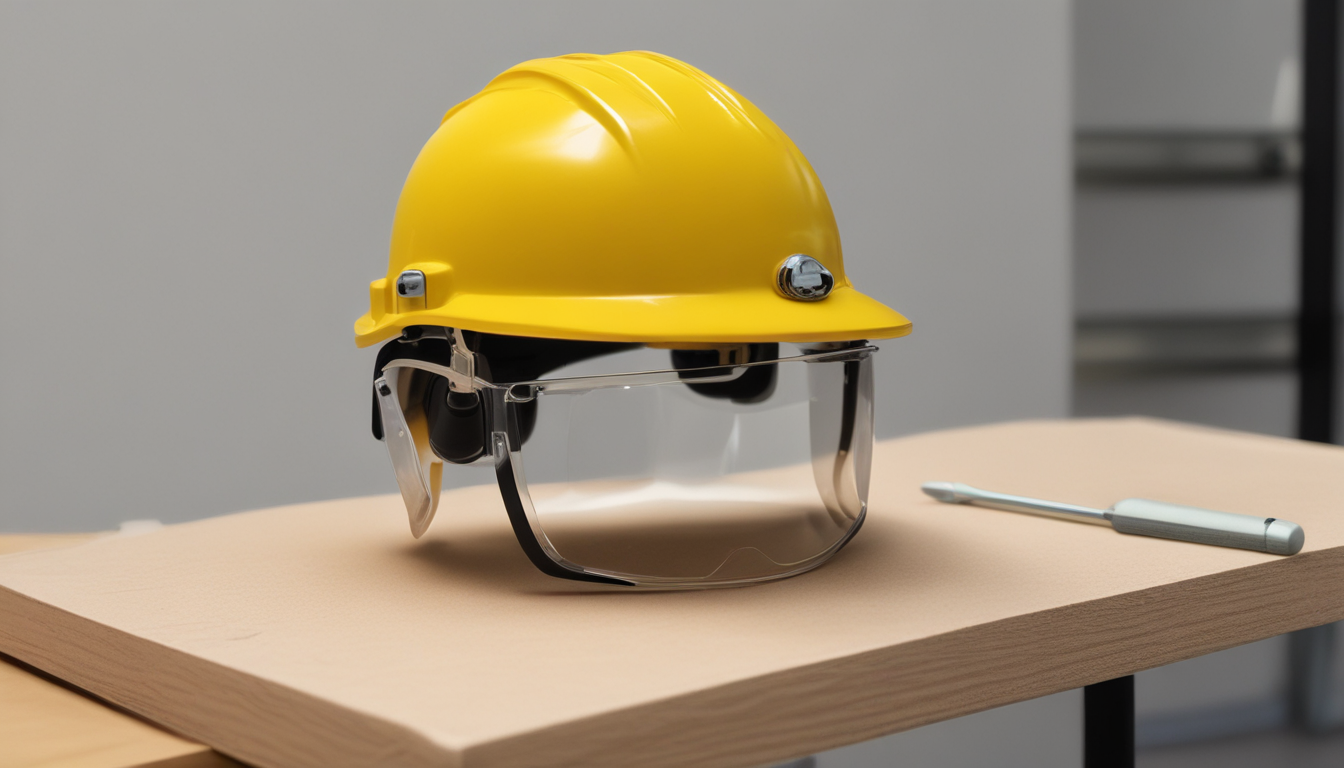 Yellow safety hard hat